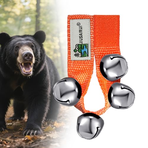 Outdoor Bear Bells for Hiking Safety - Durable Deterrent Bell - Orange