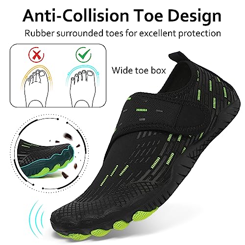 Quick-Dry Water Shoes for Men & Women - Black & Green