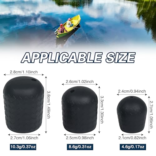 Fishing Rod Butt Cap Silicone Protector - 6pcs S+M+L
