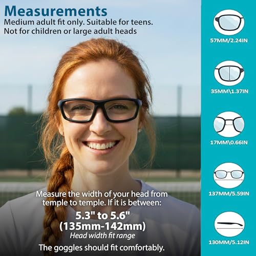 Sports Protection Goggles with Anti-Fog Lenses - Medium Black Blue