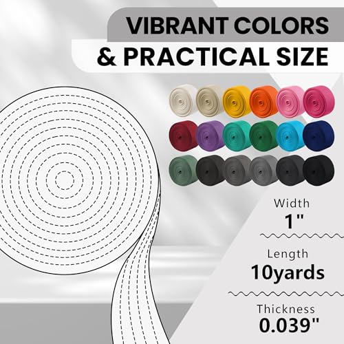 Heavy Duty Polyester Webbing Strap - White, 1" x 10 Yards