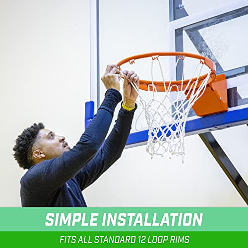 Heavy Duty Basketball Net Replacement - 12 Loops, All-Weather