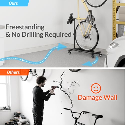 Freestanding Bike Rack with Adjustable Height - 1 Pack