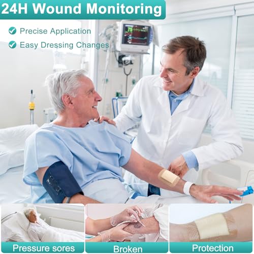 CAKRNPS Dark Beige Silicone Foam Wound Dressings 4x4 Inch Pack of 10 – Waterproof, Self-Adhesive, Hypoallergenic for Bed Sores & Exuding Wounds