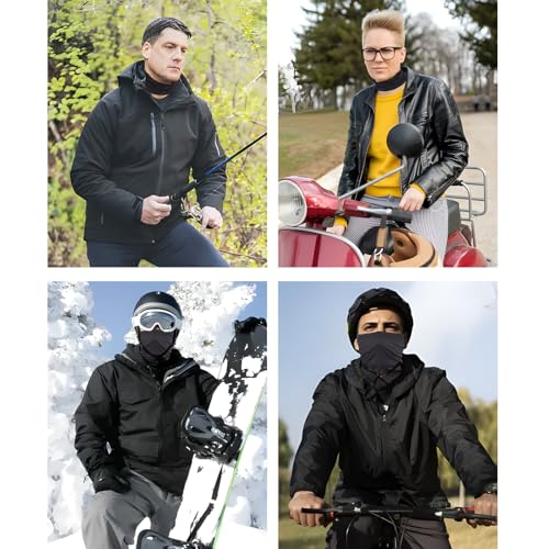 Balaclava Face Mask for Outdoor Sports - 4-Pack A-Black