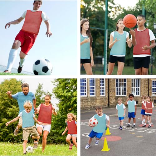 Youth and Adult Mesh Scrimmage Vests for Soccer & Basketball