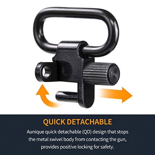 Heavy Duty Gun Sling Swivels for Rifle & Shotgun - 1 Inch