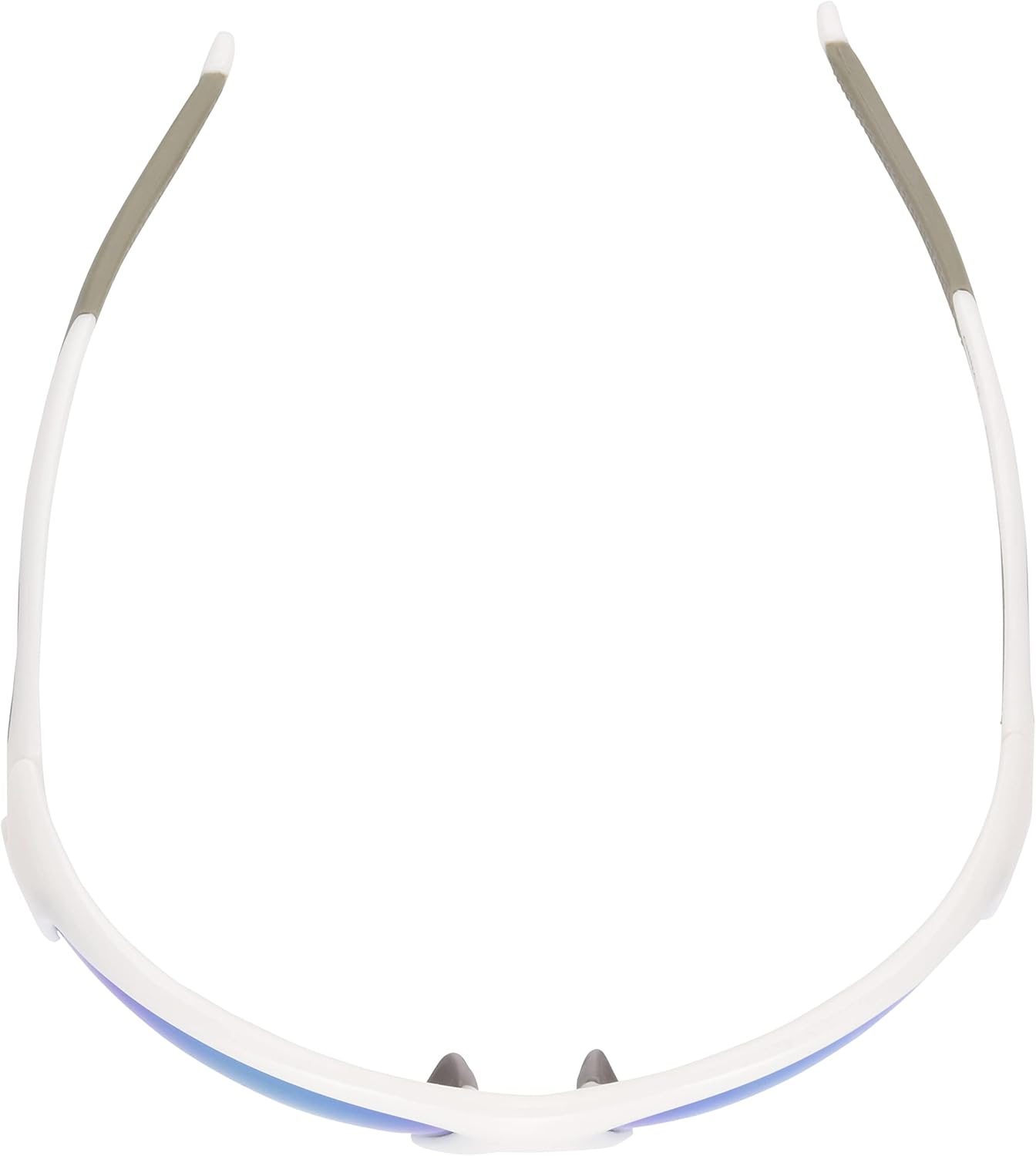 Rawlings Youth Baseball Sunglasses - Shiny White Swing and a Hit Blade, 64mm Size