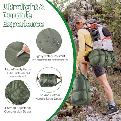 Large Ultralight Compression Sack for Sleeping Bags - Portable Outdoor Storage