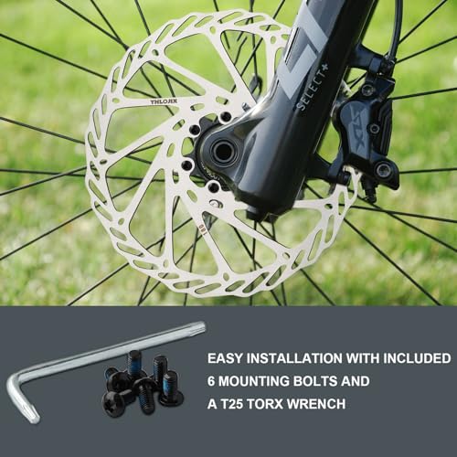 180mm Stainless Steel Disc Brake Rotor - 6-Bolt with T25 Torx Tool
