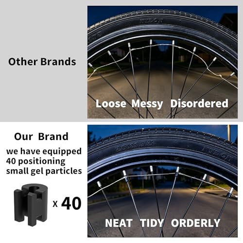 MH Brighter Blue Bike Wheel Lights – 20 LED, 2 Wheels, 2 Modes, Waterproof