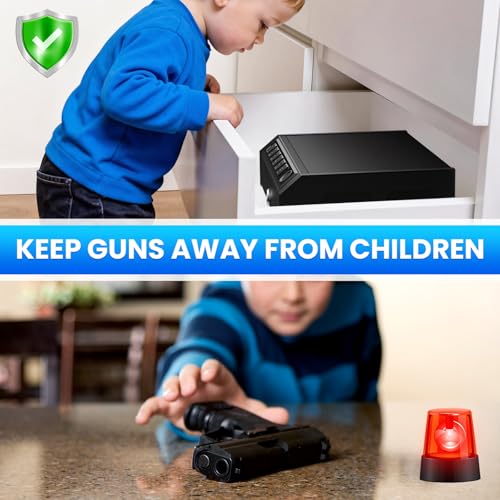 Biometric Gun Safe for 2-3 Handguns - Black Portable Lock Box