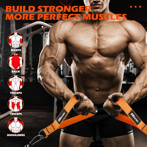 Heavy Duty Resistance Band Handles - 1-Orange, Comfortable Gym Attachments