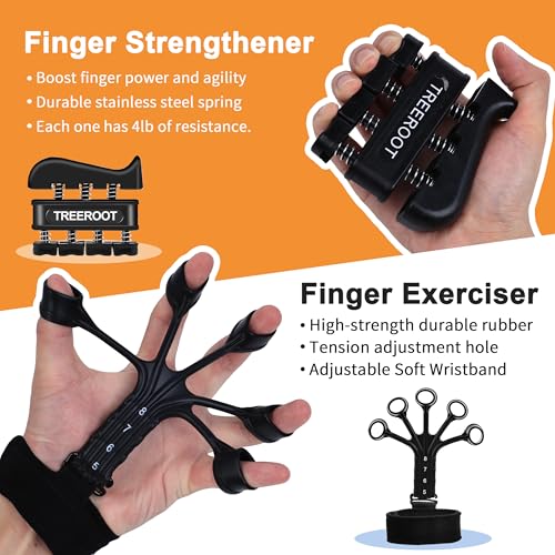 5PCS Grip Strength Trainer Kits, Hand Gripper Strengthener, Forearm