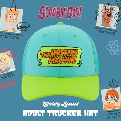 Scooby-Doo Trucker Hat with Mystery Machine Logo - One Size Adult Cap