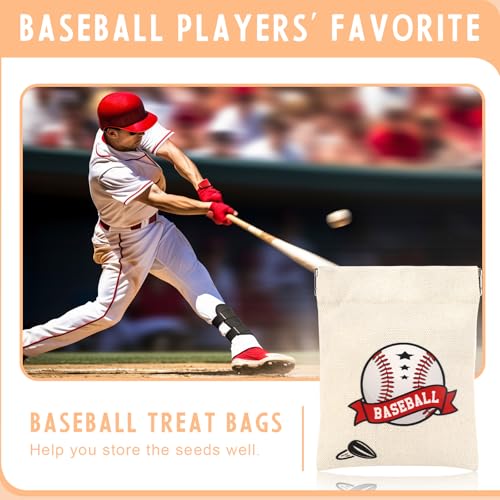 Baseball Snack Bags - Mini Portable Treat Bags for Seeds - 3.54x5.12inch