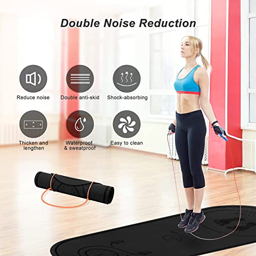 Jump Rope Mat 71"x24" - Non-Slip High-Density Exercise Flooring