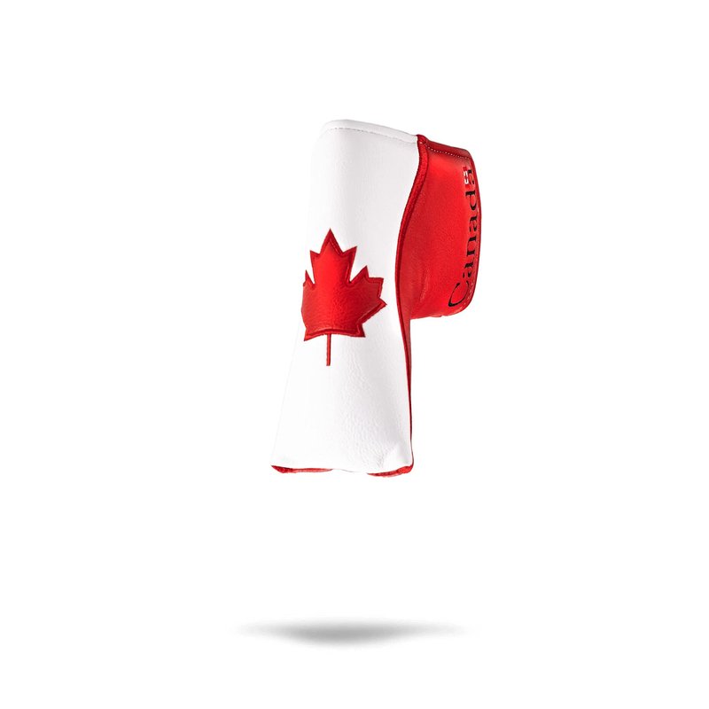 Pins & Aces Canada Head Cover - Premium, Hand-Made Leather, Headcover - Maple Leaf Styled, Tour Quality Golf Club Cover - Style and Customize Your Golf Bag (Blade)