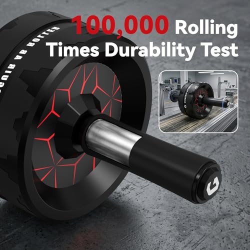 Ab Roller Wheel for Core Workout with Knee Pad – Home Gym Equipment