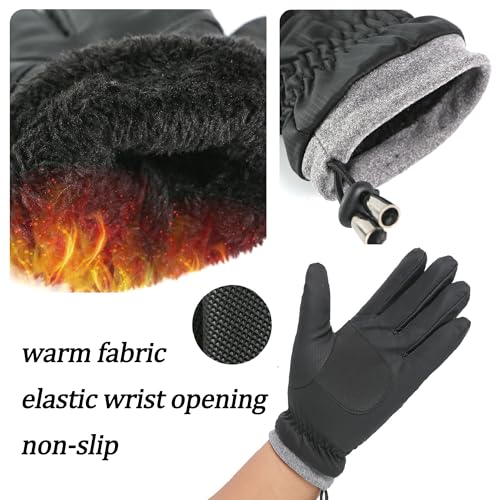 Cold Weather Motorcycle Gloves for Men - Blue, Medium