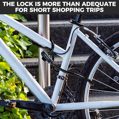 Heavy Duty Bicycle Cable Lock - 4 Feet with Mounting Bracket