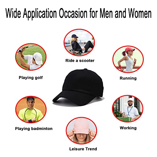 NPQQUAN Black Classic Low Profile Baseball Cap Dad Hat Adjustable Unisex
