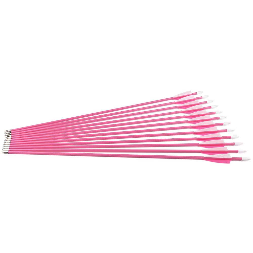 Archery Youth 24 26 28 Inch Fiberglass Archery Targeting Arrows for Youth Practise Recurvebow Compound Bow Shooting