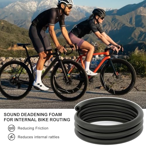 Bike Foam Sleeve 63" - 6mm Internal Damper for Hydraulic & Brake Tubes - Black