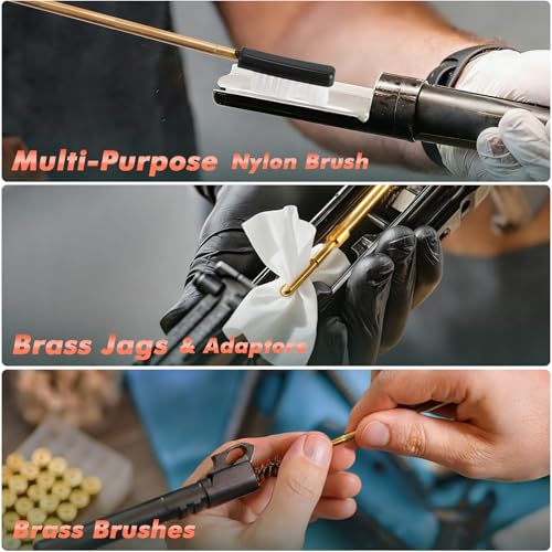 Compact Gun Cleaning Kit with CLP Oil - .22 to .45 Calibers