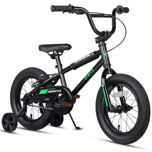 Kids BMX Bike with Training Wheels - 14 Inch Black
