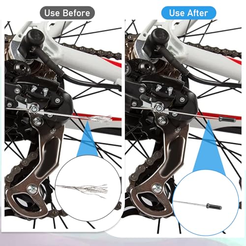 100pcs Bike Cable End Caps - Aluminum Alloy, 8 Colors