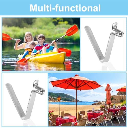 V-Shaped Spring Clips for Tent and Kayak Poles - 8.5x5mm, 10 Pack