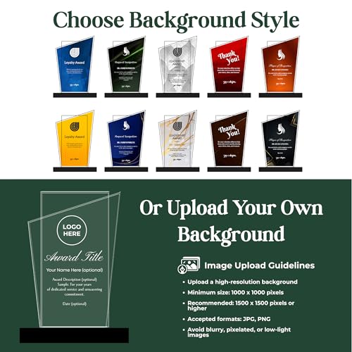 Custom Acrylic Award Plaque - 12-Inch Victory Trophy for Recognition