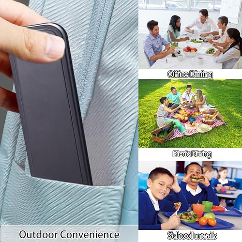 Wheat Straw Travel Utensils Set - Reusable Eco-Friendly Camping Cutlery - Black