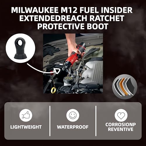 49-16-2457 Protective Boot for Milwaukee M12 2456-20/2457-20 Cordless 3/8" 1/4" Li-Ion Ratchet - Impact Resistant Durable Rubber Cover