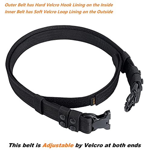 TACNEX Medium Duty Police Nylon Duty Belt with Hook Lining & 4 Keepers - 2 Inch