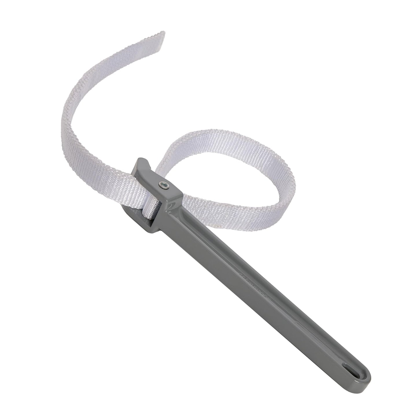 HOMEGOAL 12 Inch Handle Strap Wrench, Adjustable Anti-sliding Pipe Wrench, Oil Filter Strap Wrench, Double Layered Thickened Nylon Strap (Grey)
