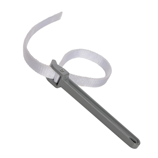 HOMEGOAL 12 Inch Handle Strap Wrench, Adjustable Anti-sliding Pipe Wrench, Oil Filter Strap Wrench, Double Layered Thickened Nylon Strap (Grey)
