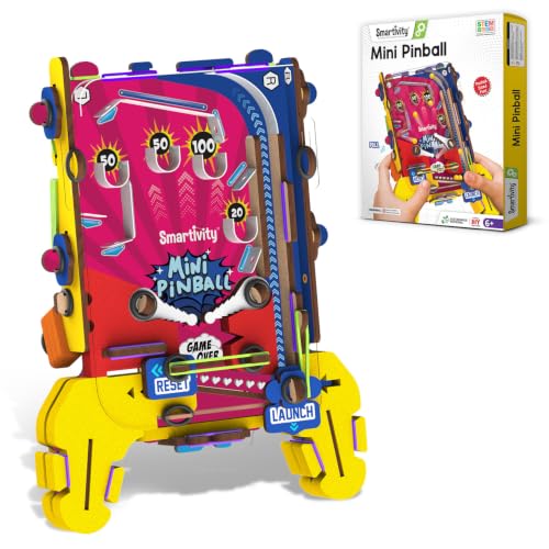 Mini Pinball Machine DIY STEM Toy - Handheld Arcade Game for Kids