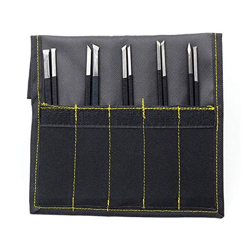 10-Piece High Carbon Steel Stone Carving Chisel Set with Alloy Handle