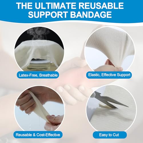 Latex-Free Elasticated Tubular Support Bandage with Stockinette