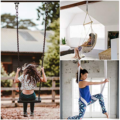 Aisto Heavy Duty Swing Hangers 2000LB Capacity Stainless Steel 4 Pack for Porch & Yoga