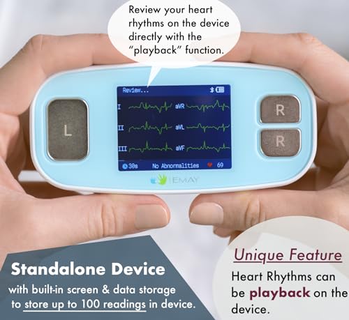 6L Portable ECG Monitor - Record Heart Rate & ECG Signals