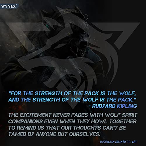 Wolf Morale Patch - Tactical PVC Patches for Backpack, 2 Pcs - Black