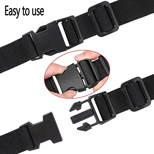 Adjustable Nylon Utility Straps with Quick-Release Buckle - 2 Pack