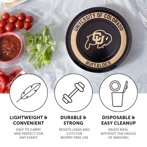 University of Colorado Paper Plates - 20 Count 9-Inch Round