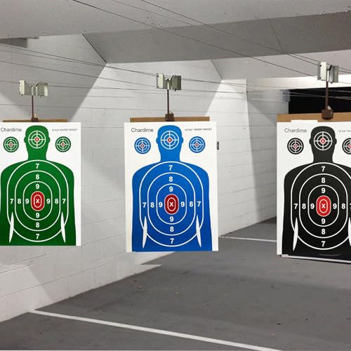 16x24 Inch Shooting Targets for Range Practice - 10 Pack, Black