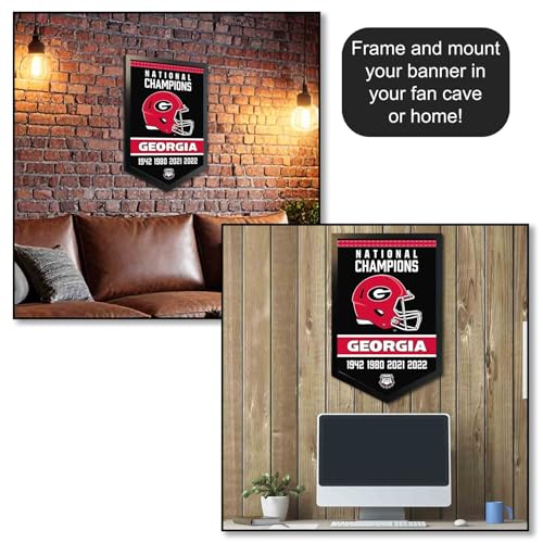 Georgia Bulldogs 15x24 Inch Felt Football Team Banner - Officially Licensed