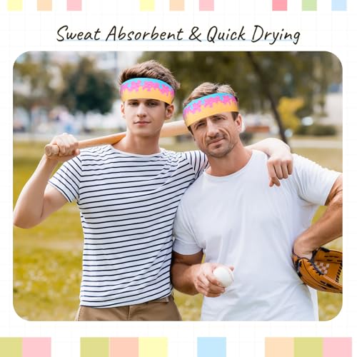 Ice Cream Drip Athletic Headband - Pink & Blue Sweatband