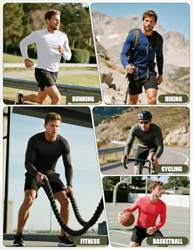 Men's Long Sleeve Compression Shirt - Black, Medium